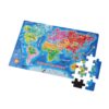 Geography knowledge kids jigsaw toy wooden wood puzzle world map for kids