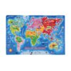 Geography knowledge kids jigsaw toy wooden wood puzzle world map for kids