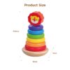 Wooden rainbow stacking toy Montessori classic education