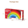 8 pcs kids wooden natural building blocks montessori educational learning stacker wooden rainbow toys