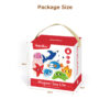 Magnet Pasted Paper Montessori Wood Magnetic Fishing 3D puzzle Marine Fi