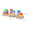whole sale stacking building blocks training puzzle wooden toy train for children