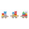 whole sale stacking building blocks training puzzle wooden toy train for children