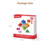 Kids early shape cognitive toys  geometry column puzzle matching shape stacking wooden geometric blocks