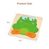 Wooden 3D Animal Shape Frog Puzzles Educational Montessori Game Toys