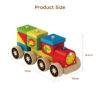 Educational montessori train game personalisable kids baby toys railway pull wooden train for children