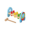 New Arrival Baby Wooden Rocket Shape Hammer Toy For Kids