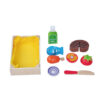 11pcs kitchen cuttable pretend play 3d laser cutting wooden toy vegetable fruit toy kids cut
