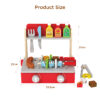 Children's wooden play house 26 pcs little chef barbecue set grill toy kitchen pretend play bbq