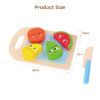 Baby kids cute magnetic wooden pretend play kitchen food set fruit cutting toy with board
