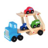 2022 Hot Selling Mini Trailer Transporter Car Carrier Wooden Truck Toy For Children