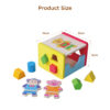 Intelligent Educational 2 In 1 Wooden Block Cubes And Jigsaw Puzzle Changing Box