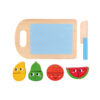 Baby kids cute magnetic wooden pretend play kitchen food set fruit cutting toy with board