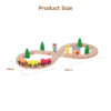 OEM kids natural high quality educational wooden railway toy train set