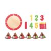 Wholesale Kitchen Role Play Colorful Wooden CutToy Birthday Cake Set Toy For Kids