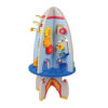 Pretend play toys Multifunction rocket activity cube wooden educational activity cube toys wooden winding bead toys