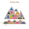 Wooden Building Blocks Rainbow Stacker Toys Wooden Blocks Stacking Game Cubes Blocks Construction toys