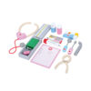 Role play game medical equipment carry case simulation play toy doctor set wooden for kids