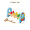 New Arrival Baby Wooden Rocket Shape Hammer Toy For Kids