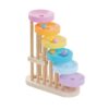 Educational toys popular trend early learning step shape colorful MDF pine wood ball game