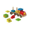 Educational montessori train game personalisable kids baby toys railway pull wooden train for children