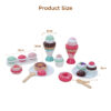 New design children role play dessert toy wooden tea set afternoon