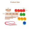Intelligent 2 In 1 lacing toys threading learning balance game stringing beads to