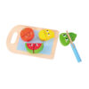 Baby kids cute magnetic wooden pretend play kitchen food set fruit cutting toy with board