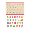 Plywood educational capital letter wooden peg toddler alphabet puzzle toys for babies