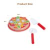 Homemade Wooden Pizza Play Tableware Funny Kitchen Food Set Pretend Pizza Model Toys