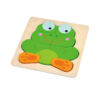 Wooden 3D Animal Shape Frog Puzzles Educational Montessori Game Toys