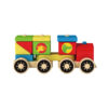 Educational montessori train game personalisable kids baby toys railway pull wooden train for children