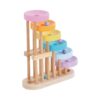 Educational toys popular trend early learning step shape colorful MDF pine wood ball game