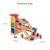 Preschool family gift children storey building wooden toys parking wooden toy car garage