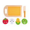Cute magnetic wooden pretend play kitchen fruit and vegetables cutting toy set with board