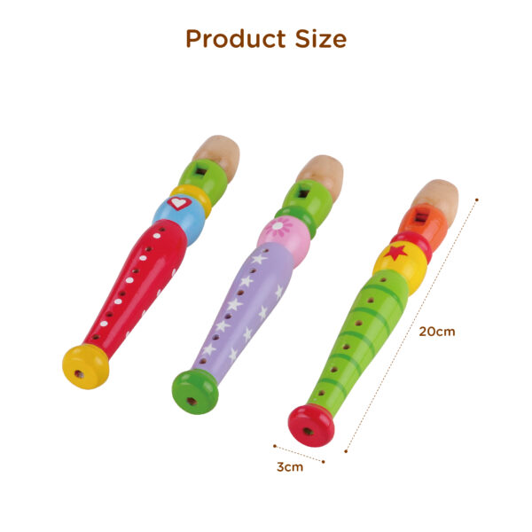 Hot Sale 6 Holes Portable Wooden Flute Musical Instrument Toys Traditional Wood Toy For Kids - Image 3