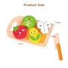 Cute magnetic wooden pretend play kitchen fruit and vegetables cutting toy set with board