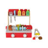 Children's wooden play house 26 pcs little chef barbecue set grill toy kitchen pretend play bbq