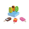 7pcs pretend play kids wood child toys set wooden toys ice cream