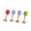 Children colorful musical instruments mini music maraca toy wooden maracas for kids