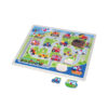 Huge Plywood Educational Wooden Vehicle Car Peg Toddler Jigsaw Puzzle Kids Wooden Peg Puzzle