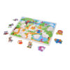Large Size Wooden Animal Zoo Peg Puzzle In Toys