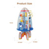 Pretend play toys Multifunction rocket activity cube wooden educational activity cube toys wooden winding bead toys