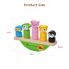 Educational toys creative cartoon balance game wooden animal balance block game for kids