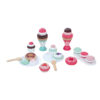 New design children role play dessert toy wooden tea set afternoon