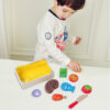 11pcs kitchen cuttable pretend play 3d laser cutting wooden toy vegetable fruit toy kids cut