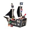 Hot selling wooden unisex early learning plywood models sun pirate ship toy for kids