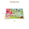 Early Education Colorful 3D Puzzle Farm Scene Learning Wooden Peg Puzzles