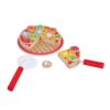 Homemade Wooden Pizza Play Tableware Funny Kitchen Food Set Pretend Pizza Model Toys