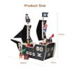 Hot selling wooden unisex early learning plywood models sun pirate ship toy for kids